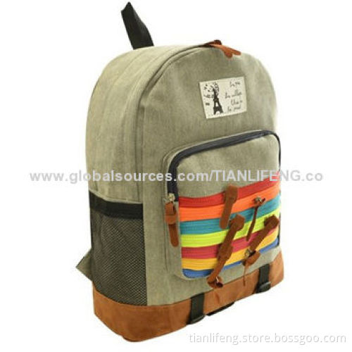 Korea style canvas backpack for ladies, lovely and preppy style